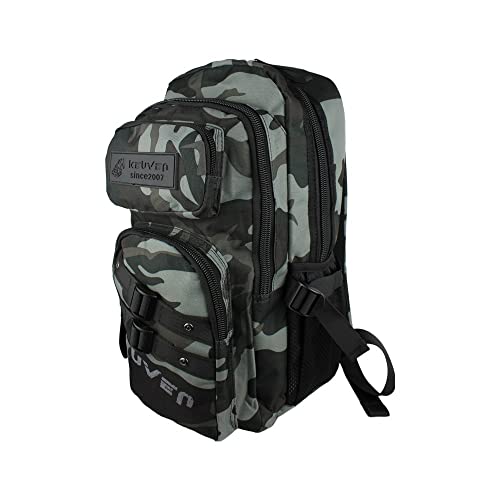 Mochila Camuflada Poliester Pequena KVN Keuven (Cinza)