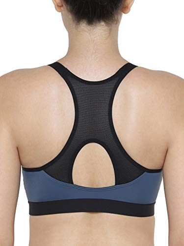 Image of Triumph Triaction Padded Wireless Extreme Bounce Control Sports Bra High Coverage Mesh Racerback Cardio Bra with Wide Straps for Running, Zumba, and High Impact Training Pack Of 1