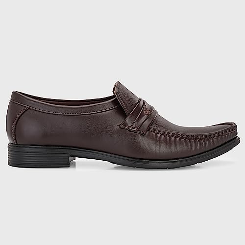 Image of Centrino Men's Moccasin Formal Shoe |Stylish & Comfortable Slip-On Shoes for Casual |Premium Slip-On Loafers | Leather Comfort Moccasin Every day wear |Versatile, Durable & Fashionable Footwear (6433)