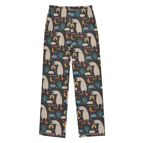 ZZKKO Cute Alpaca Llama Boys Pants for Kids Jogger Pants with Pockets S-XL
