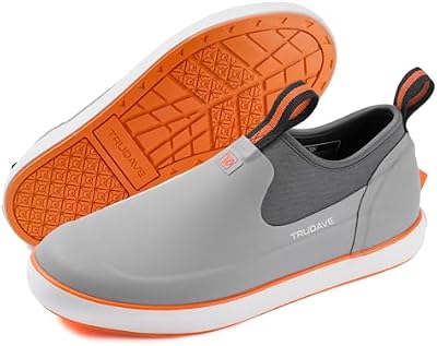 Trudave Deck Shoes for Men - Waterproof Fishing & Rain Shoes, Anti-Slip Outdoor Work Shoes for Garde...