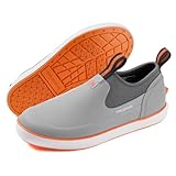 Trudave Deck Shoes for Men, Waterproof Fishing Shoe Anti-Slip Ankle Rain Shoe for Men, Yard Garden Shoes for Farming & Outdoor Work Grey