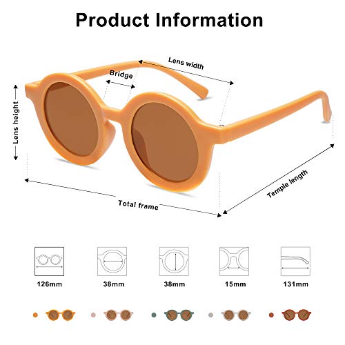Image of SOJOS Cute Round Polarized Sunglasses for Kids Girls Boys UV400 Protection De Sol Gafas Beach Holiday