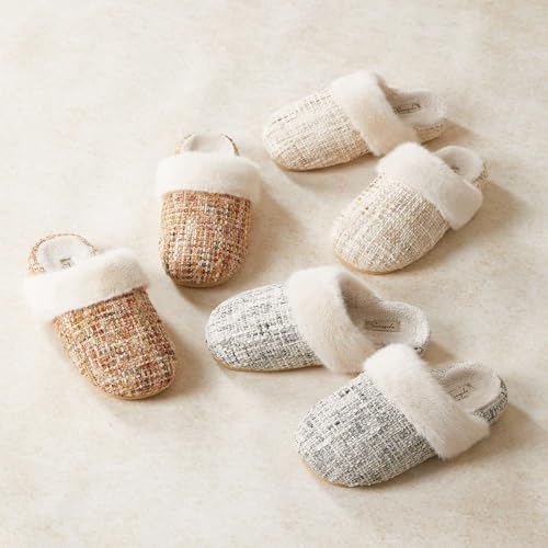 Women’s Cozy Plush Slippers Indoor Closed Toe House Shoes with Soft Lining & Non-Slip Outsole for Fall Winter3