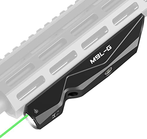 Votatu M9L-G 1600 Lumens Light Laser Combo Compatible with M-Lok Rail Surface, Tactical Flashlight and Green Laser Sight for Rifle, Strobe Function, Magnetic Rechargeable