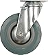 SWIVEL CASTER W. GREY RUBBER 100MM