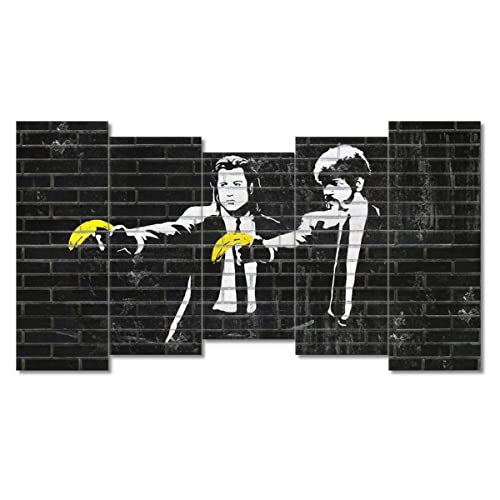 Tableau sur toile Banksy Banane Fiction grand format déco H1604Z