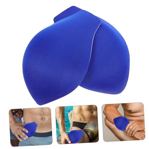 BESPORTBLE 2pcs Bulge Underwear Pad for Boardshorts Pouch Swim Shorts Cup Pad 3D Design Polyester One Size Fits Blue3