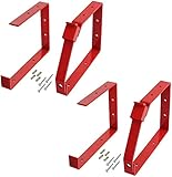 SPARES2GO Universal Lockable Steel Wall Ladder Storage Rack Brackets (2 Pairs)