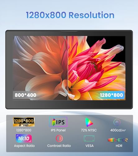 Image of NLIEOPDA 7 Inches Touchscreen Monitor, HD 1024x600 IPS LCD Capacitive Touch Screen Compatible with R Pi 4B /3B+ /3B /2 /1B+ /Zero Ora Pi 5 Por /3 Plus /3B /4B Ban Pi and Windows 10 /8 /7 (CX-080-A US)