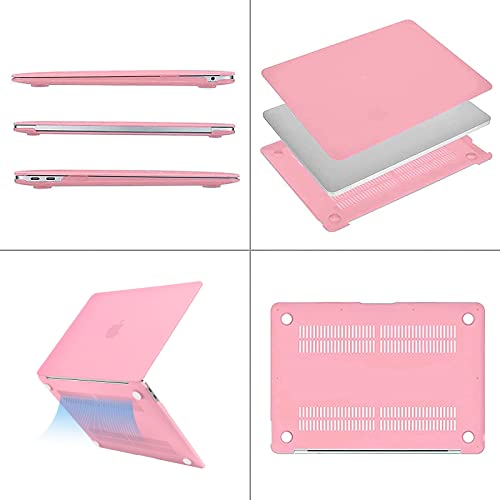 Image of MOSISO Compatible with MacBook Air 13 inch Case 2022 2021 2020 2019 2018 Release A2337 M1 A2179 A1932 Touch ID, Plastic Hard Shell Cover Compatible with MacBook Air 13.3 inch Case, Pink