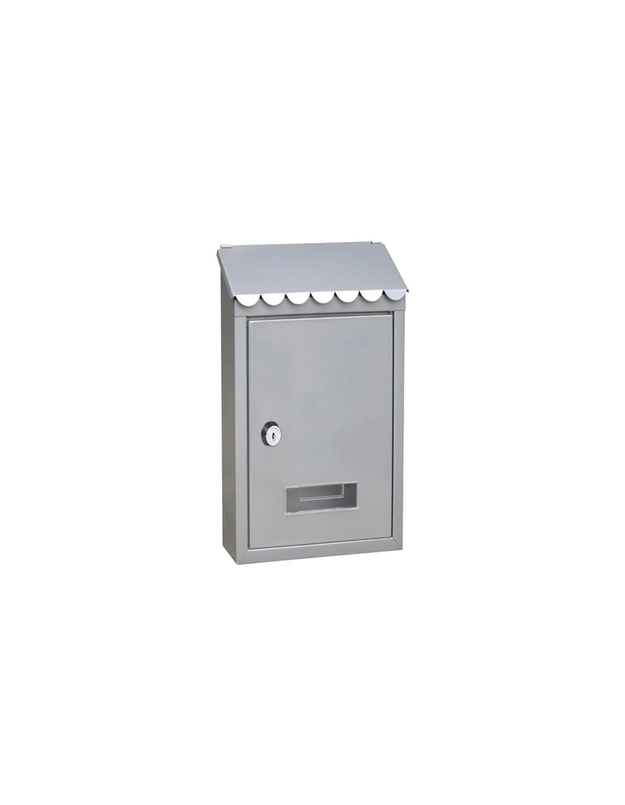 FGJsfhrDTU Letter Box, Rust-proof Mailbox 22x6.5x30CM Wall Mounted Mail Box Secure Case(Silver)(Silver)