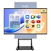 75" 4K UHD Interactive Smart Whiteboard, Touchscreen TV, Digital Whiteboard for Office & Classroom - Intel i5 CPU, 256GB, Android & Windows Dual System, Wireless Screen Sharing - Wall Mount Included