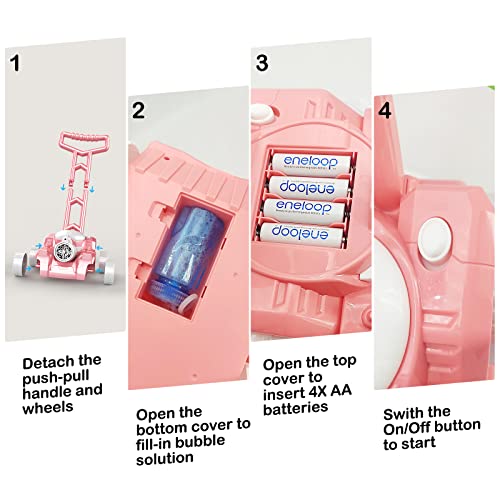 Bubble Machine,Bubble Blower Maker,Bubble Lawn Mower For Toddlers 1-3,Summer Outdoor Push Backyard Toys,Wedding Party Favors,Christmas Birthday Gifts For Preschool Baby Boys Girls… #TOP2