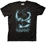 Ripple Junction Naruto Shippuden Men's Short Sleeve T-Shirt Adult Unisex Sasuke Uchiha Lightning Blade Anime XL Black