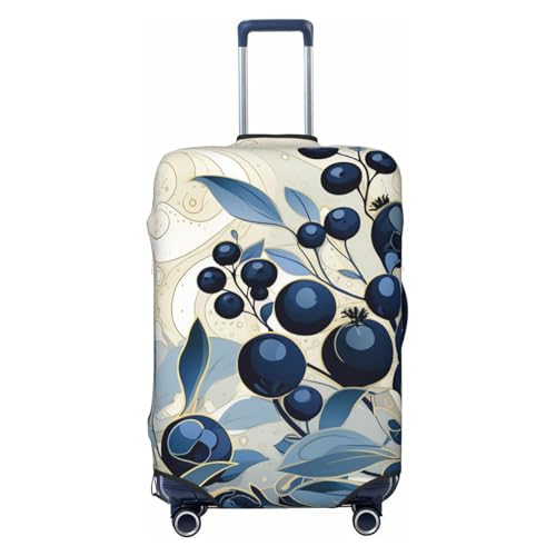Field Of Blueberries Travel Luggage Cover Elastic Washable Suitcase Protector Anti-Scratch Travel Suitcase Cover Luggage Protector Fits 18-32 Inch Suitcase