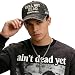 Ain't Dead Yet Vintage Cap Never Give Up Washed Baseball Hats Funny Printed Adjustable Retro Golf Caps Black