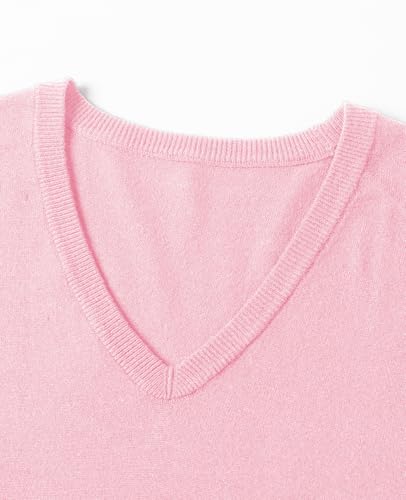 Image of QUALFORT Women's Sweaters Long Sleeve Soft Lightweight Basic Knitted Pullover Sweater