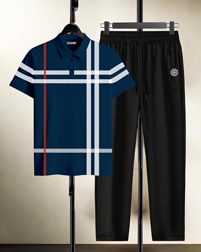 Image of AUSK Men co-ords set || casual Tshirt & Trakpant set of Men