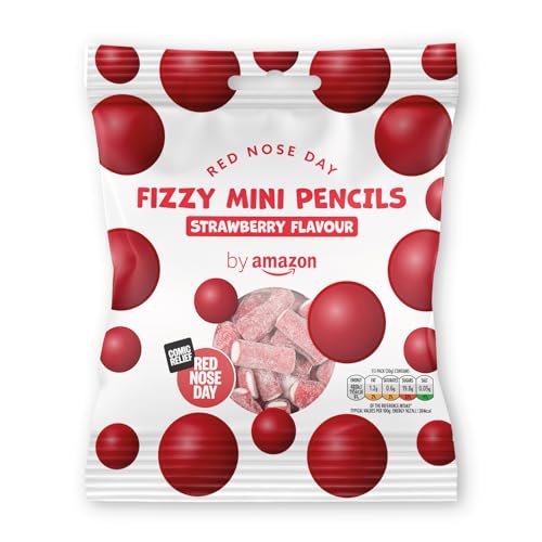 by Amazon Red Nose Day Fizzy Mini Pencils, 90g – on behalf of Comic Relief