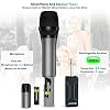 Bietrun UHF Wireless Microphone with 1/4'' Plug Rechargeable Receiver, 160 Feet, Professional Metal Dual Handheld Cordless Dynamic Mic System for Karaoke, Wedding, Singing, DJ, Party, Speech, Church