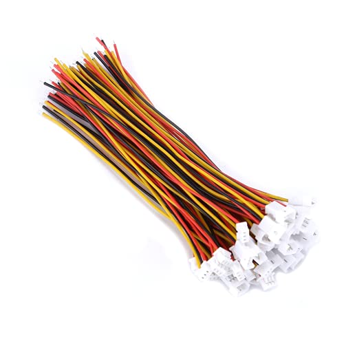 Fio conector ST, mini conectores JST JST1.25 pequeno para placa de circuito(Conjunto de 3 pinos masc