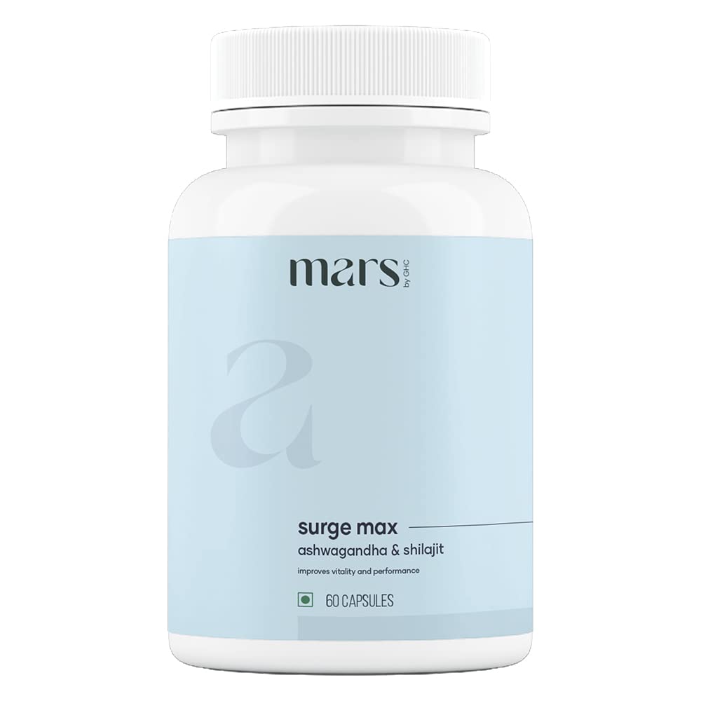 mars by GHC Surge Max, Anxiety Relief, 60 Capsules | Shilajit Ashwagandha, Gokshura, Safed Musli Anxiety Relief Capsules | Help Maintain Overall Health (B09B9W2WVD) Amazon Price History, Amazon Price Tracker