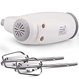 IBELL HM390L 200-W Hand Mixer Blender/Electric Cream Maker for Cakes with Base 5 Speed Control and 2 stainless Steel Beaters, 2 Dough Hooks (White)