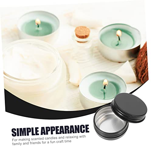 STOBAZA 72 Pcs Candle Jar Tin Containers with Screw Lid Round Metal Tin Aluminum Tin Jars DIY Candle Tin Container Tea Cans Tin Cans for Crafts Aluminum Screw Lid Round Tin Bottles