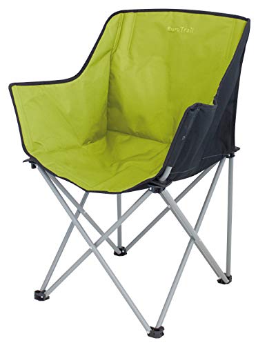 Eurotrail 910146991 Chaise Pliante avec assise ergonomique et cadre ultra léger