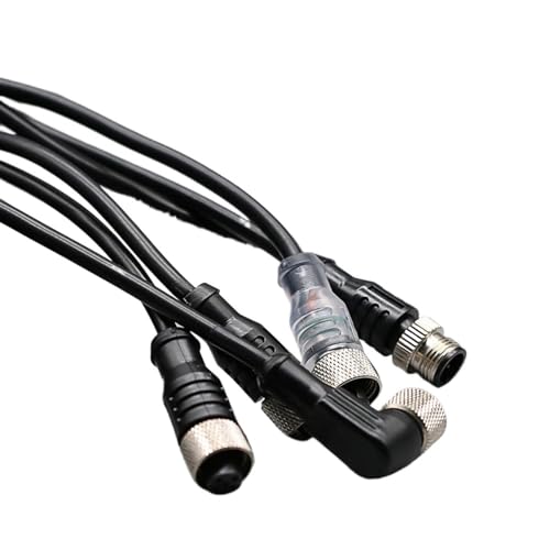 Connecteur M12 5 broches mâle en PVC avec câble étanche de 2m pour capteur LED - 2