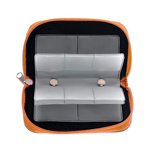Memory Card Case - Carrying Case Suitable For Micro Sd, Mini Sd And 4X Cf, Card Holder Bag Wallet For Media Storage Organization (Orange) #TOP1