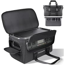 sarlar Carrying Case for DJI Power 1000/V2 Portable Power Station, Travel Storage Bag Anti-collision, Scratch-proof, Waterproof with Back and Sides Pockets for Charging Cable and Accessories