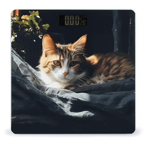 Báscula digital de cuerpo alta precisión Resting Cat miniatura 1