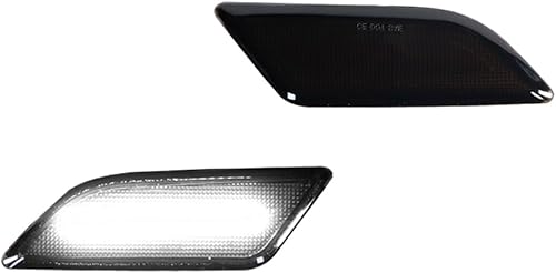 Lente ahumada LED blanco parachoques delantero luz de marcador lateral para 2012 2013 2014 Mercedes Benz W204 LCI C250 C300 C350 Clase C
