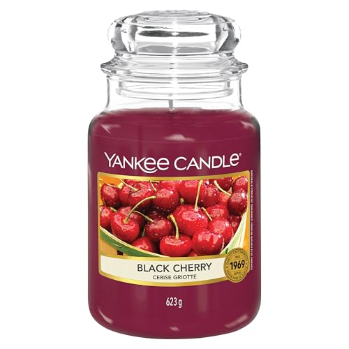 Yankee Candle Scented Candle | Black Cherry Large Jar | Long Burning Candles: up to 150 Hours | Perfect Mothers Day and Easter Gifts for Women