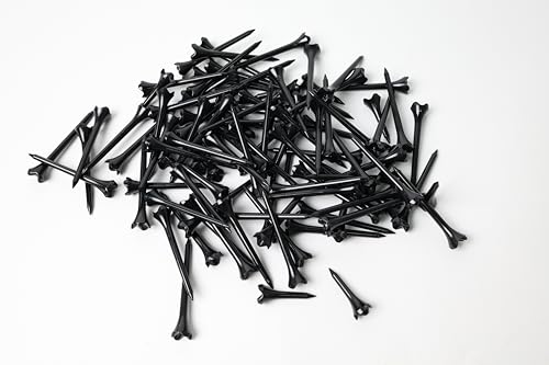 Premium Plastic Golf Tees - Black- 2.75 & 1.5 Inch Plastic Combo Pack - Image 6