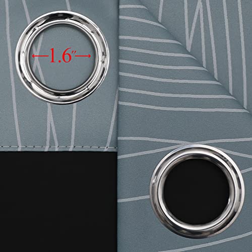 Estelar Textiler Stone Blue and Greyish White Gradient Room Darkening Blackout for Living Room, Thermal Insulated Ombre Light Blocking Grommet Blackout Drapes for Bedroom, 42Wx84L, 2 Panels by Estelar Textiler - Image 7