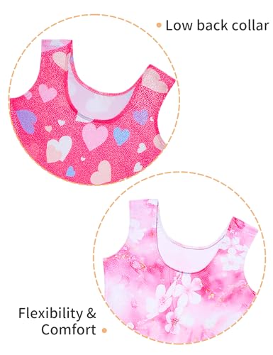 Image of 2 Pack Leotard for Girls Gymnastics Sparkly Sleeveless Unitards