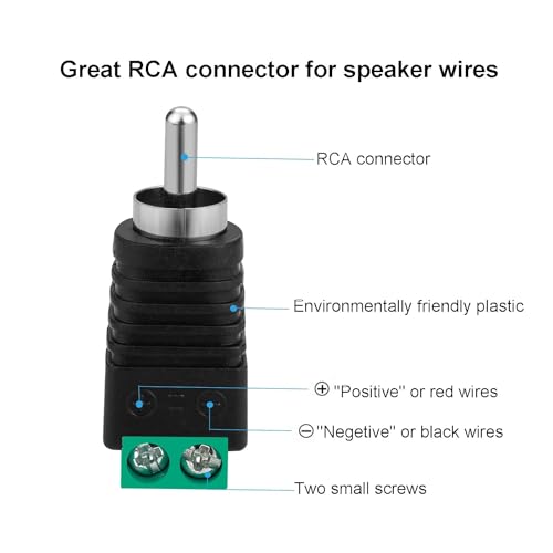 Conector RCA macho pack 8 piezas para audio video miniatura 2