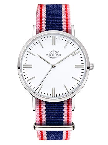 Montres Classic Gambi blanc Sailor finie l'irritation avec ce bracelet en nylon hypoallergénique