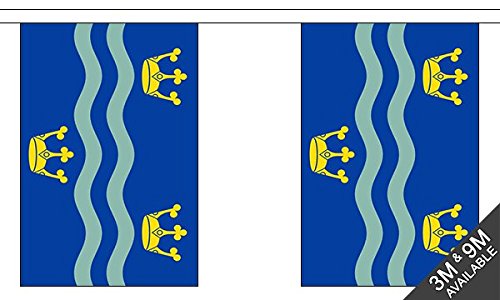 Flagtex Cambridgeshire (Blue) Fabric Bunting – 9m with 30 Flags – Premium Indoor & Outdoor Decoration — image 1