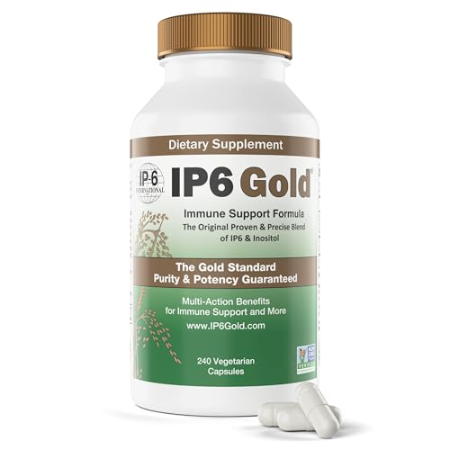 IP6 Gold Devicare Immune Support Formula with Inositol - 240 Vegetarian Capsules - Non-GMO - Antioxidant Supplement - Made in USA IP6 Gold Devicare Immune Support Formula with Inositol - 240 Vegetarian Capsules - Non-GMO - Antioxidant Supplement - Made in USA