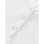 MEROKEETY Women's Short Sleeve V Neck Ribbed Knit Button T Shirts Henley Solid Color Summer Tops - Image 3