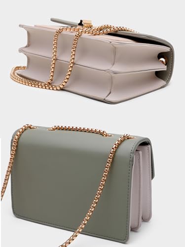 VONCOSS Women's Small Crossbody Purse Handbag Shoulder Bag with Multi-Pocket Organizer & Chain Strap, Fashion Designer Style2