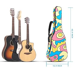 Étui de protection rembourré pour guitare acoustique et classique Motif moderne abstrait, Multicolore 01., 42.9×16.9×4.7… - Les Beatles, Paul McCartney, John Lennon, RIngo Starr, George Harrison Étui de protection rembourré pour guitare acoustique et classique Motif moderne abstrait, Multicolore 01., 42.9x16.9x4.7… – Image 5