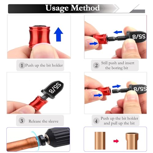 Image of 13 Pcs Swaging Tool HVAC Repairing Set with Bit Holder, (1 /4 inch to 7 /8 inch)