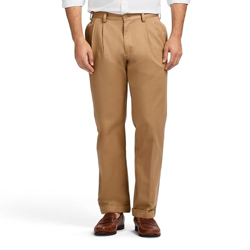 Pantalon chino américain homme Izod anti-plis coupe classique