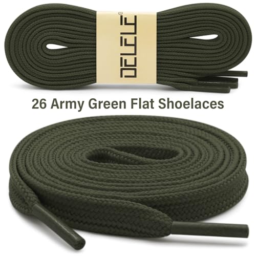 Image of DELELE Solid Flat Shoelaces Hollow Thick Athletic Shoe Laces Strings 2 Pair