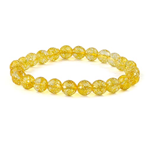 Image of Reiki Crystal Products Certified Natural Crystal Stone 8 mm Diamond Cut /Faceted Beads Bracelet for Men & Women | Reiki Charged Gemstone Bracelet | Multiple Crystal Variants Available